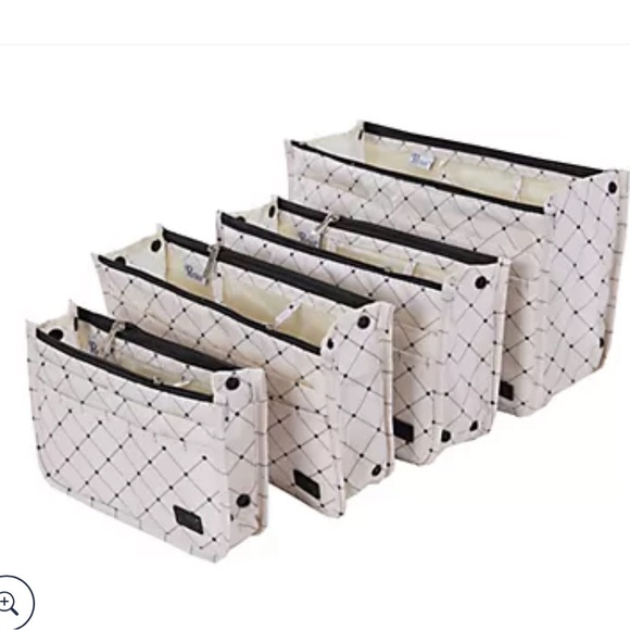 Periea Set 4 Purse Makeup Drawer Organizers & 4 Black & Gold Gift Bags NWT - Picture 13 of 13